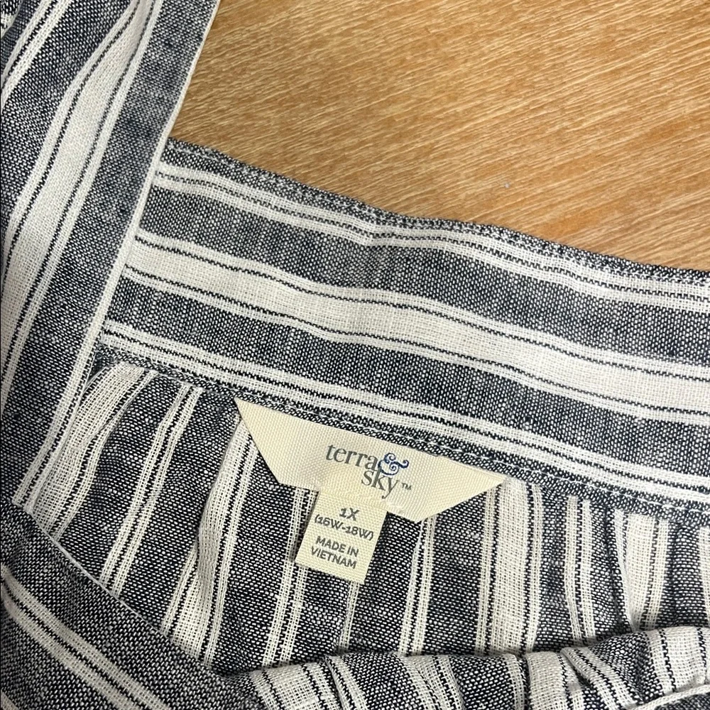 Terra & Sky Navy and White Striped Blouse - Picture 4 of 7